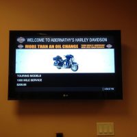 HD video display for Abernathy's Harley Davidson