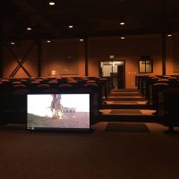 Classroom with video monitor