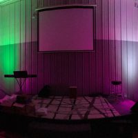 Stage with professional lighting