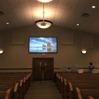 Video Monitor in Rear of Church